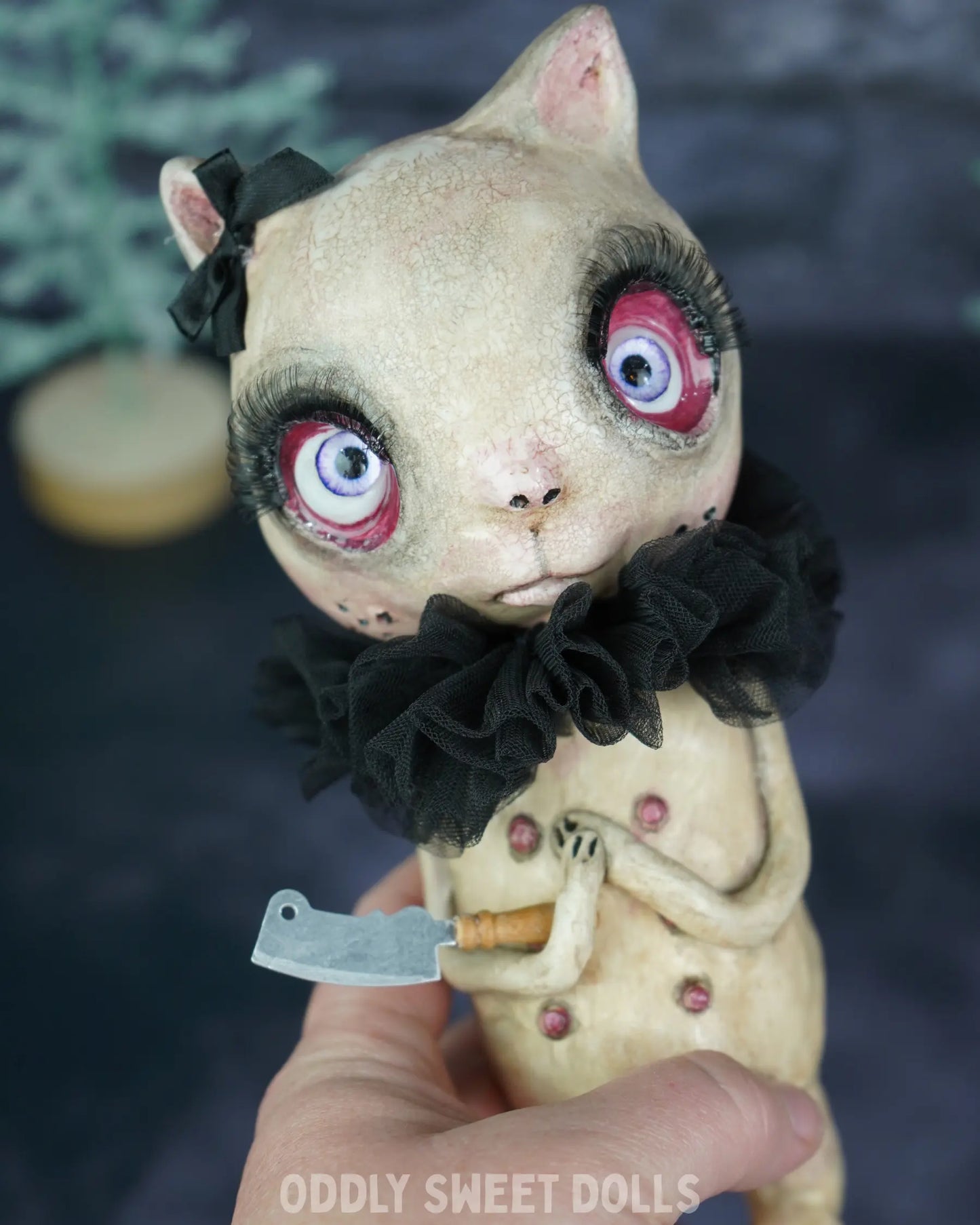 Butcher Cat - Cory - Ready To Ship Oddly Sweet Art
