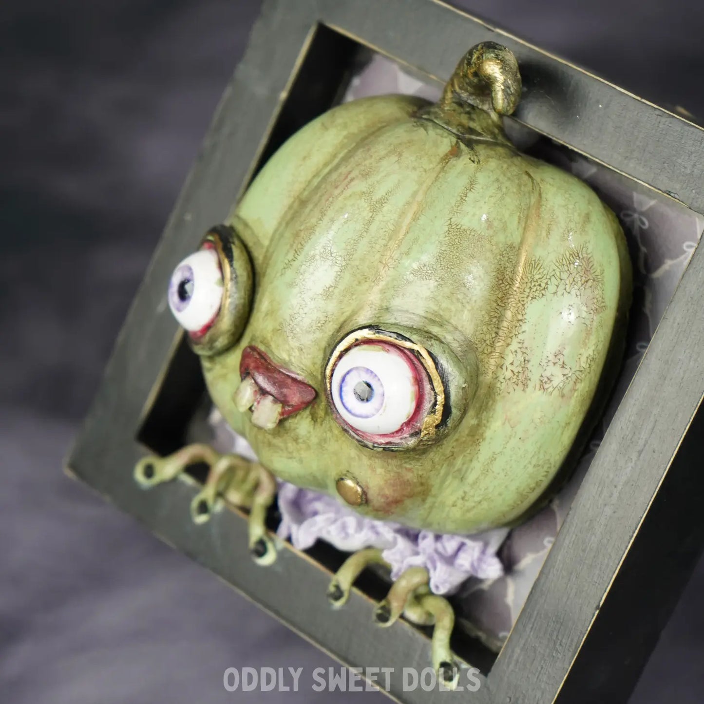 Cinder Soot- 3D Framed Pumpkin Oddly Sweet Art