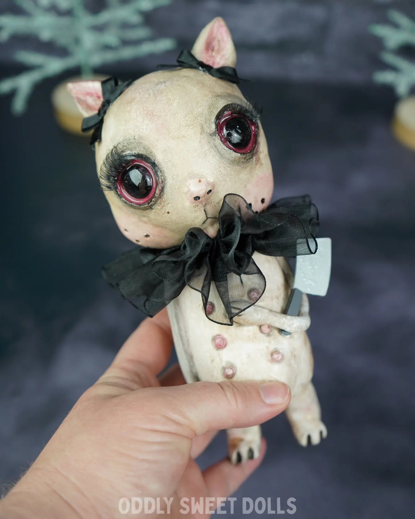 Butcher Cat - Mango - Ready To Ship Oddly Sweet Art