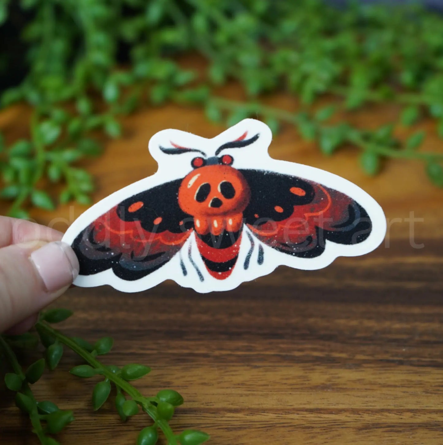 Death's-Head Hawkmoth Sticker Oddly Sweet Art