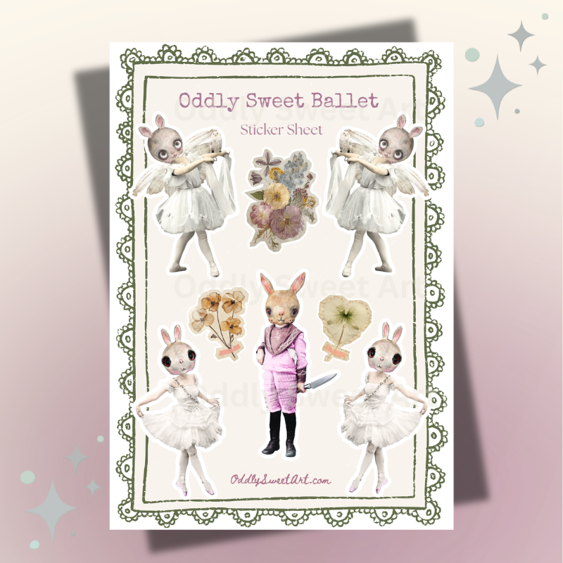 Sticker Sheet- Ballet - 4x6 Waterproof