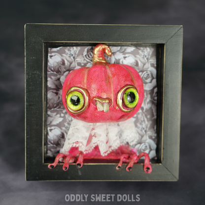 Cobweb Connie - 3D Framed Pumpkin Oddly Sweet Art