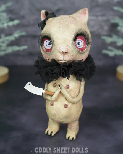 Butcher Cat - Cory - Ready To Ship Oddly Sweet Art