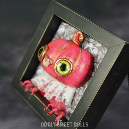 Cobweb Connie - 3D Framed Pumpkin Oddly Sweet Art