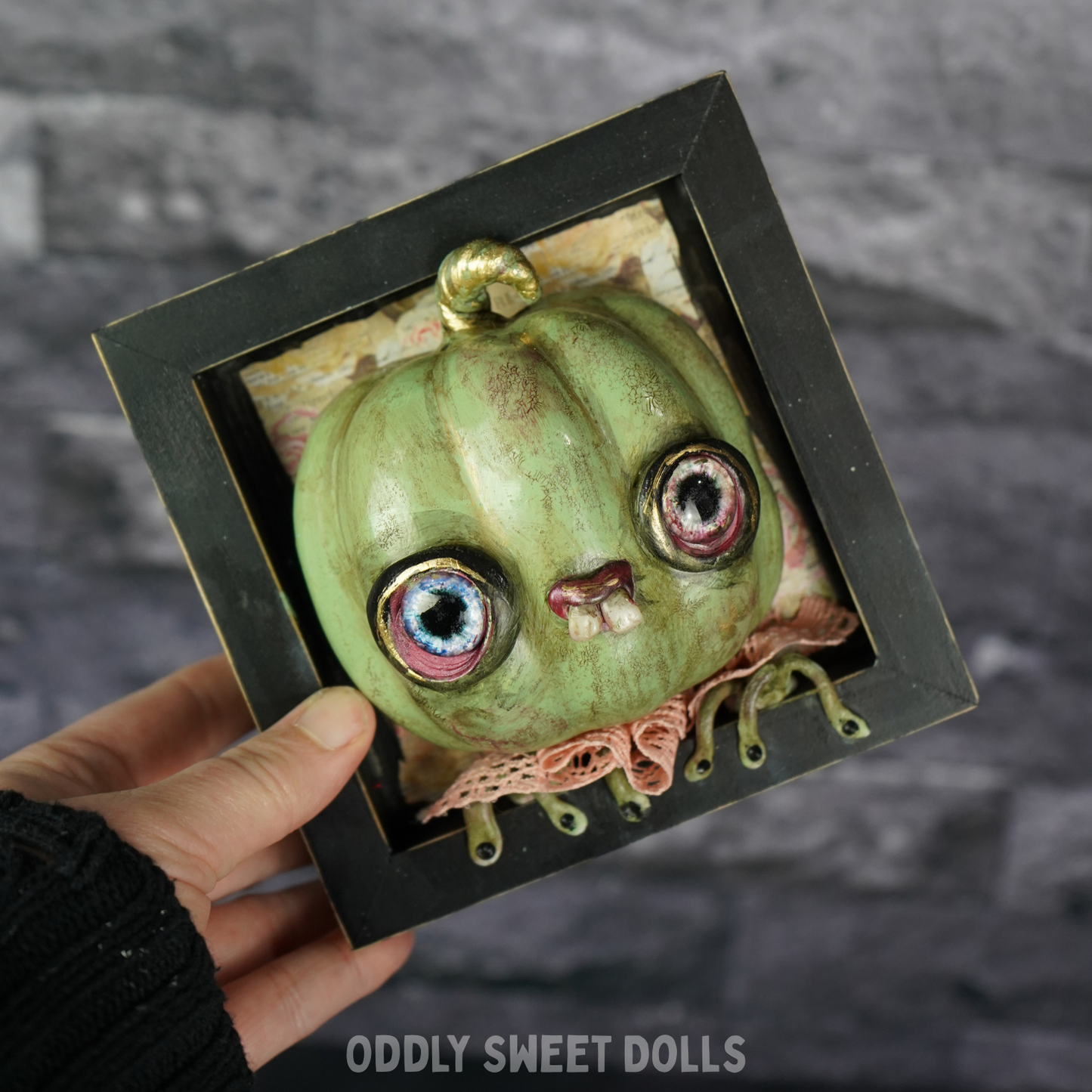 Stitchy Stu - 3D Framed Pumpkin Oddly Sweet Art