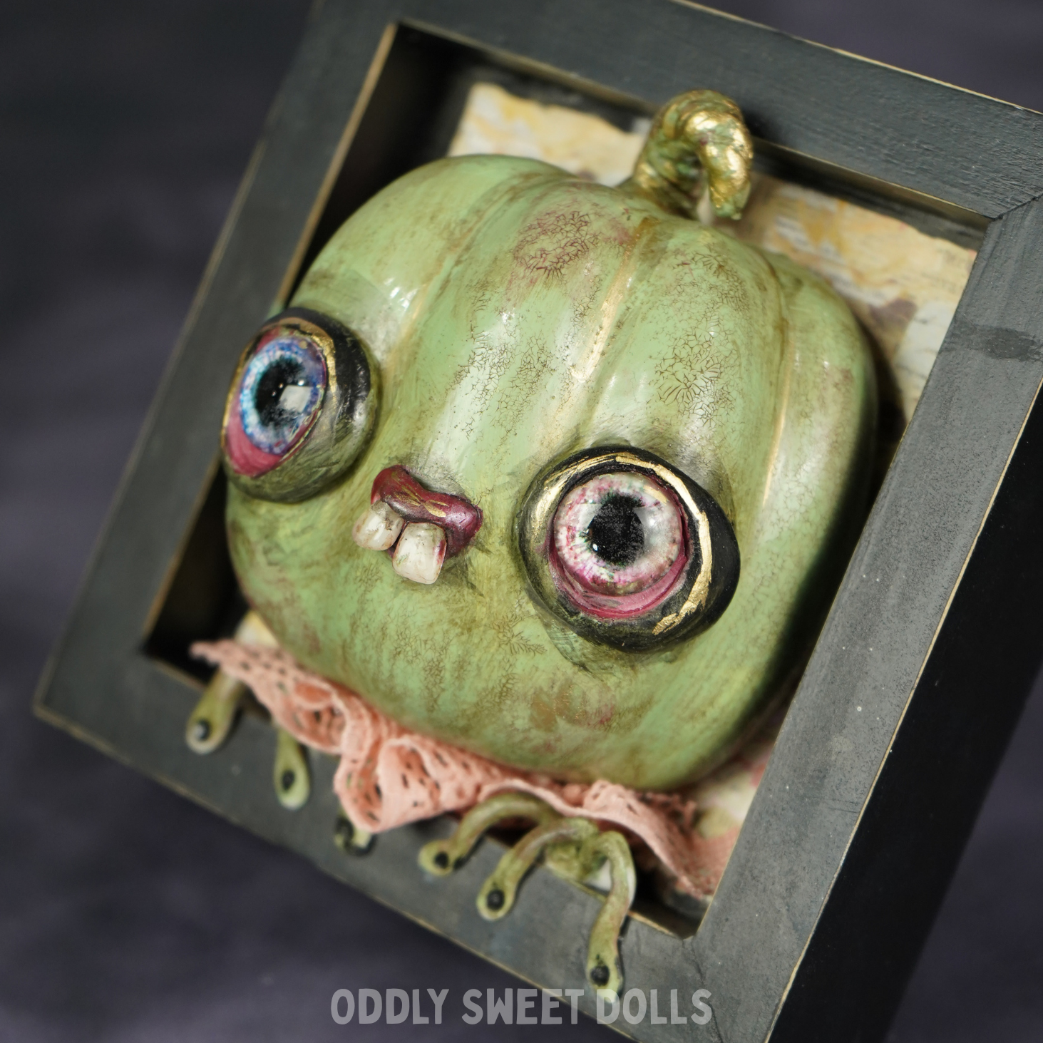 Stitchy Stu - 3D Framed Pumpkin Oddly Sweet Art