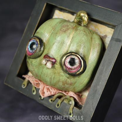 Stitchy Stu - 3D Framed Pumpkin Oddly Sweet Art