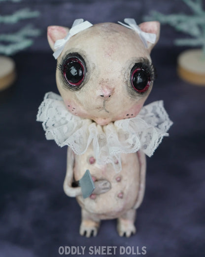 Butcher Cat - Toothpick Tina - Ready To Ship Oddly Sweet Art