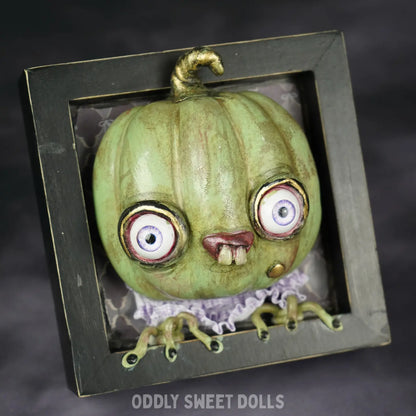 Cinder Soot- 3D Framed Pumpkin Oddly Sweet Art