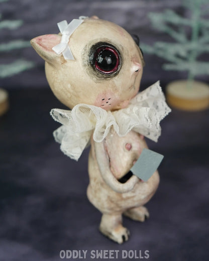 Butcher Cat - Toothpick Tina - Ready To Ship Oddly Sweet Art