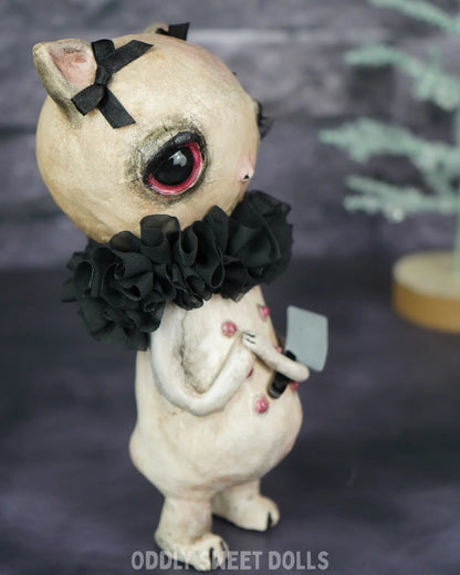 Butcher Cat - Mittens - Ready To Ship Oddly Sweet Art