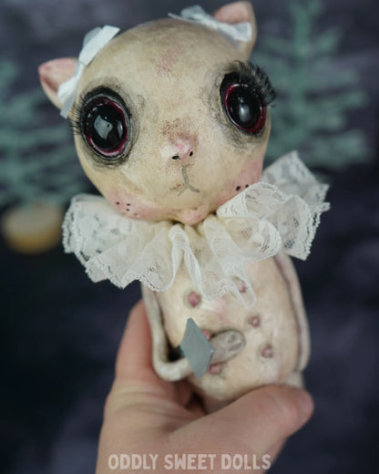Butcher Cat - Toothpick Tina - Ready To Ship Oddly Sweet Art