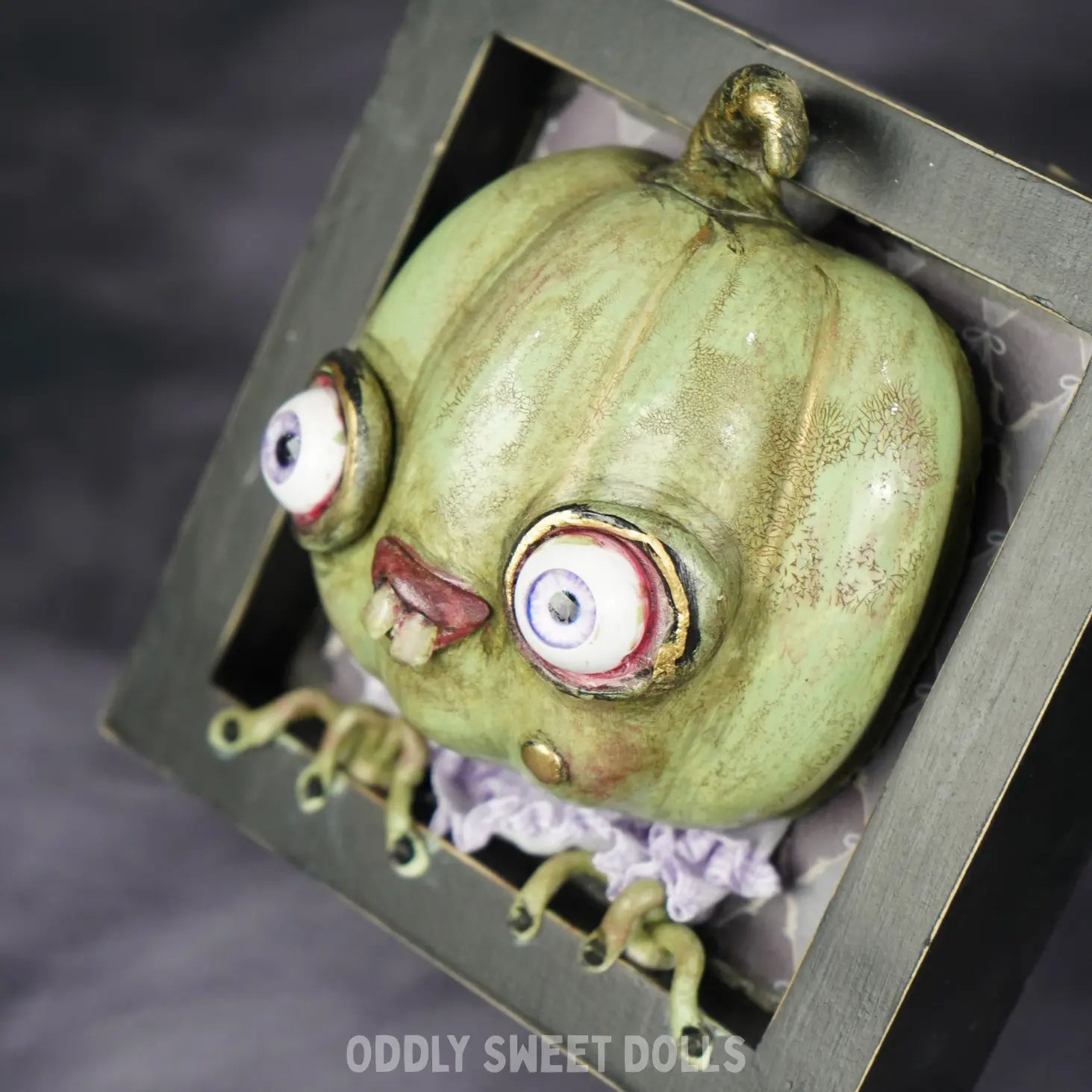Cinder Soot- 3D Framed Pumpkin Oddly Sweet Art