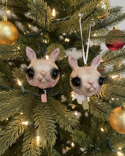 Now Ready to Ship- Butcher Bunny Ornament Oddly Sweet Art