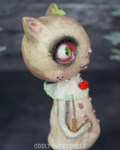 Butcher Cat - Tabitha - Ready To Ship Oddly Sweet Art