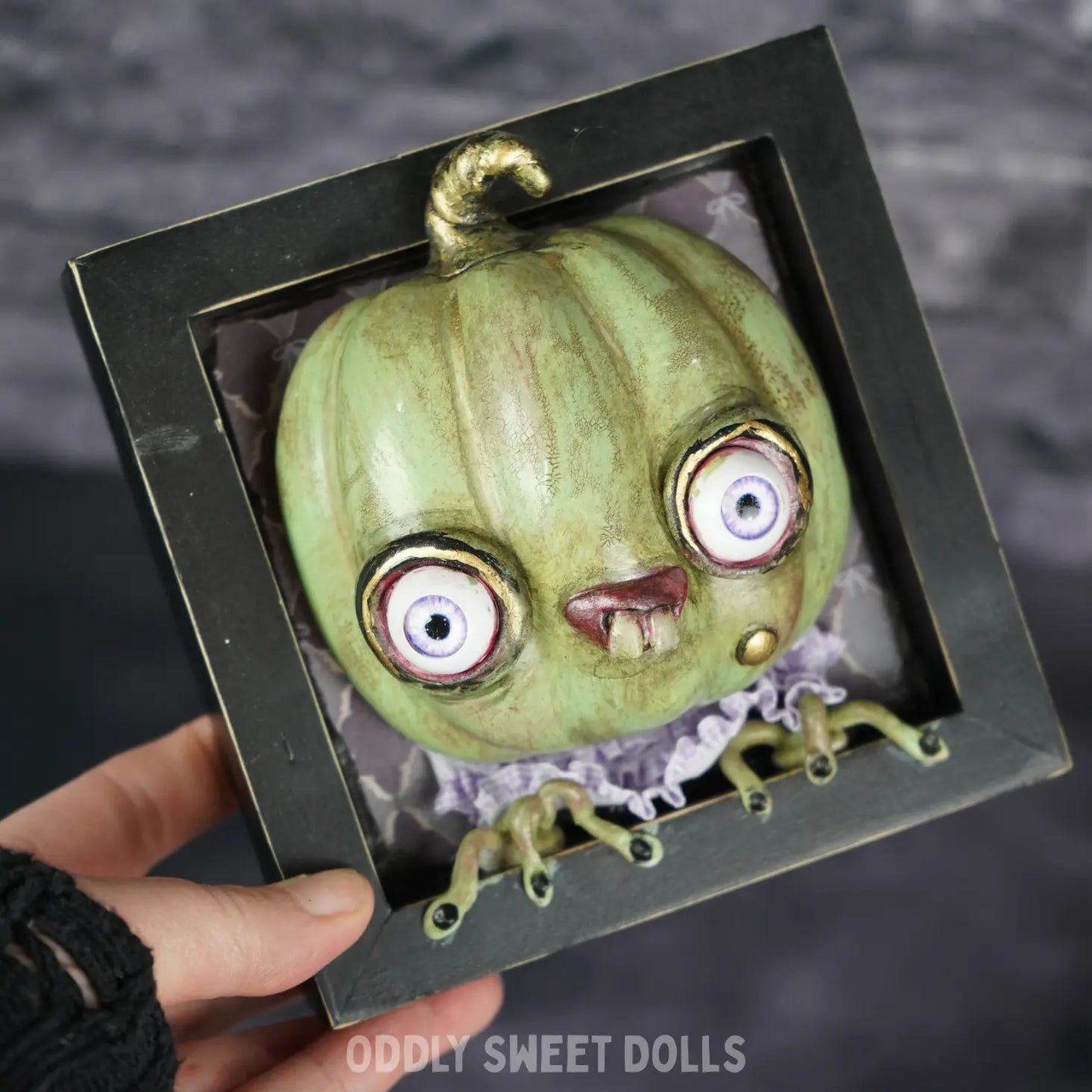 Cinder Soot- 3D Framed Pumpkin Oddly Sweet Art