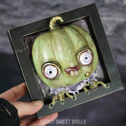 Cinder Soot- 3D Framed Pumpkin Oddly Sweet Art