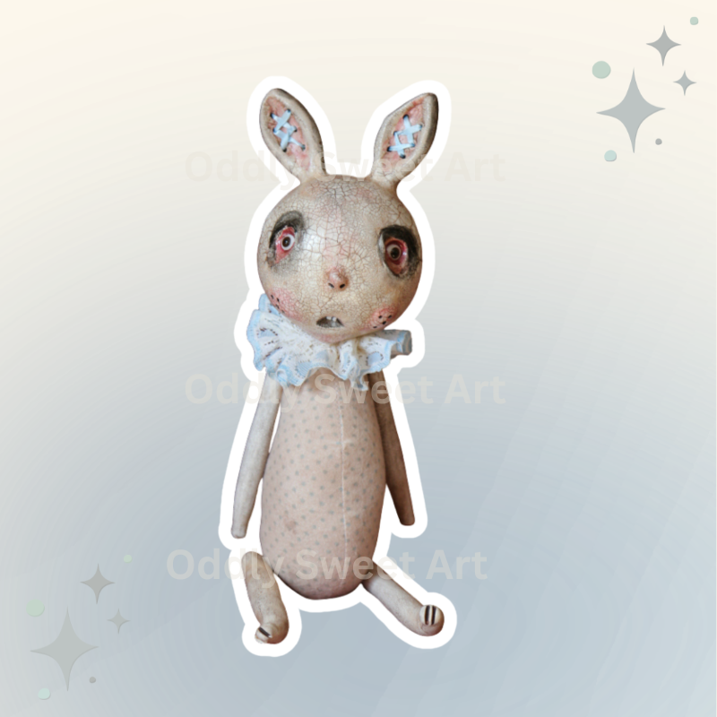 Sticker - Vintage Plush Bunny