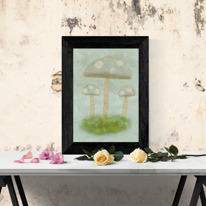 Art Print - Golden Mushrooms