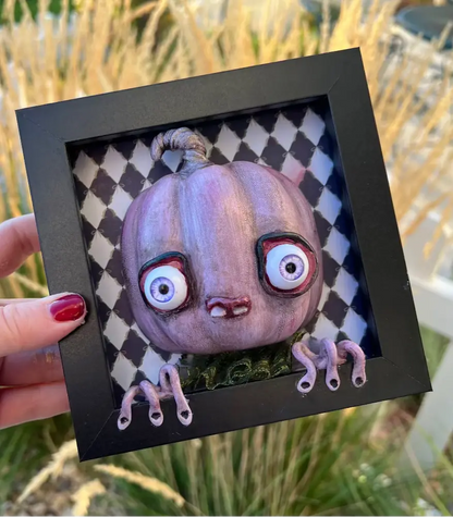 Turnip- 3D Framed Pumpkin Oddly Sweet Art
