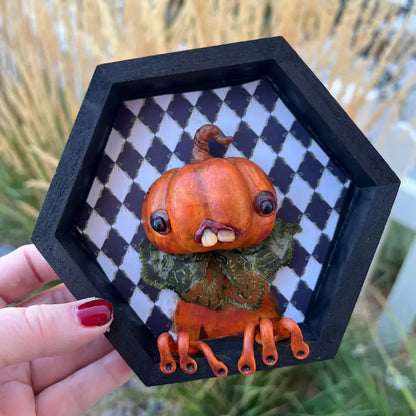 Linus- 3D Framed Pumpkin Oddly Sweet Art
