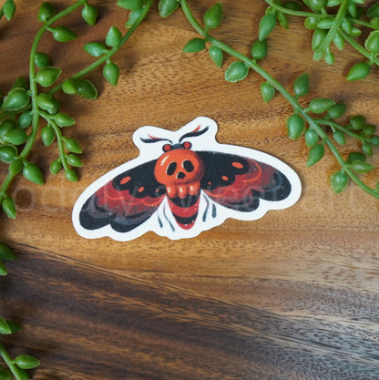 Death's-Head Hawkmoth Sticker Oddly Sweet Art