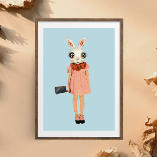 Blue Butcher Bunny PRINT