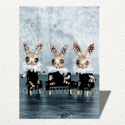 Triplets Littles black and blue background