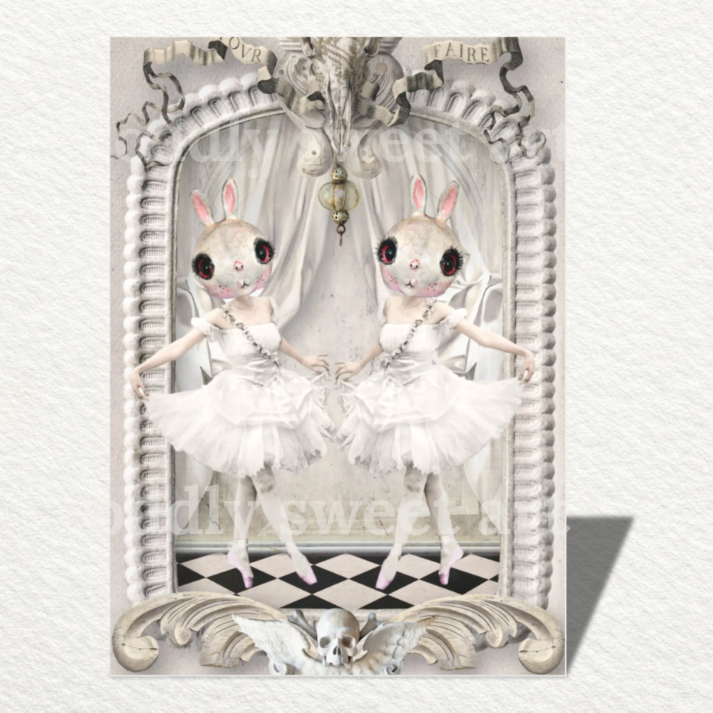 postcard print ballerinas