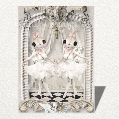 postcard print ballerinas